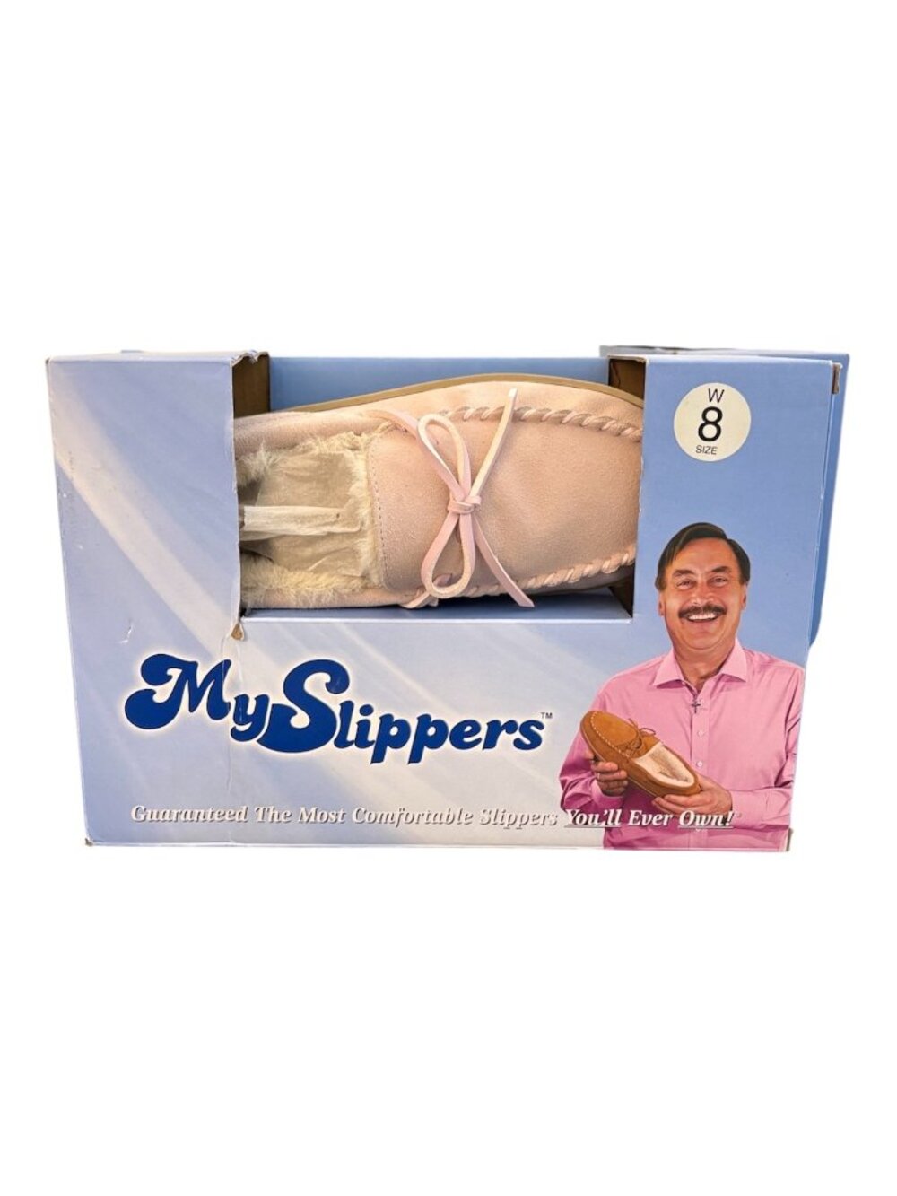 My Slippers Women's Suede Moccasin Slippers PINK BRAND NEW IN BOX  US W 8